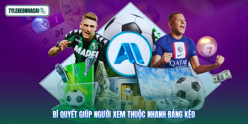 Bí quyết giúp người xem thuộc nhanh bảng kèo
