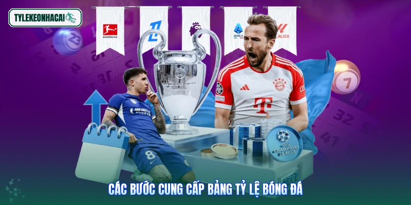 Các bước cung cấp bảng tỷ lệ bóng đá