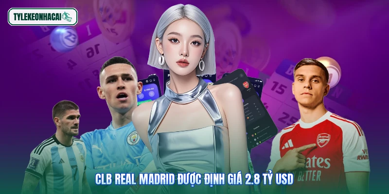 CLB Real Madrid được định giá 2.8 tỷ USD