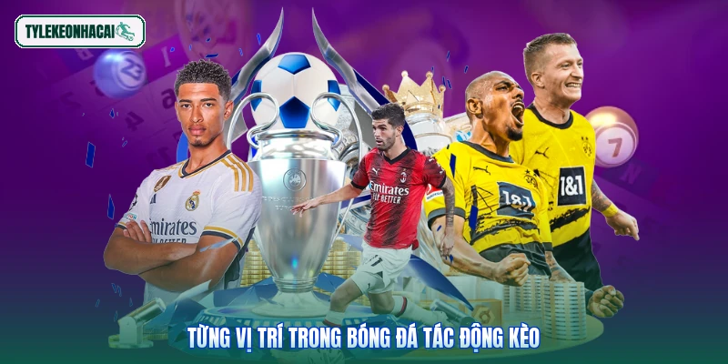 Từng vị trí trong bóng đá tác động kèo