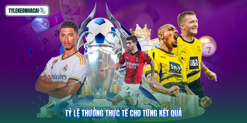 Tỷ lệ thưởng thực tế cho từng kết quả